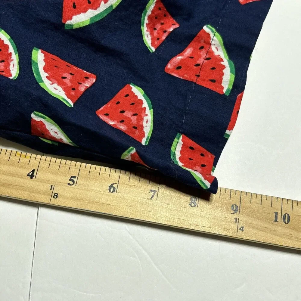 Jogal Watermelon Mens Shorts Sz Medium Navy Blue Red Drawstring Elastic Hawaiian
